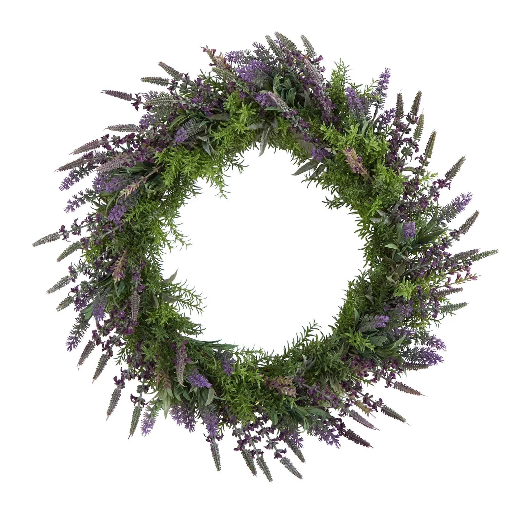 Nearly Natural 24in. Lavender Artificial Wreath