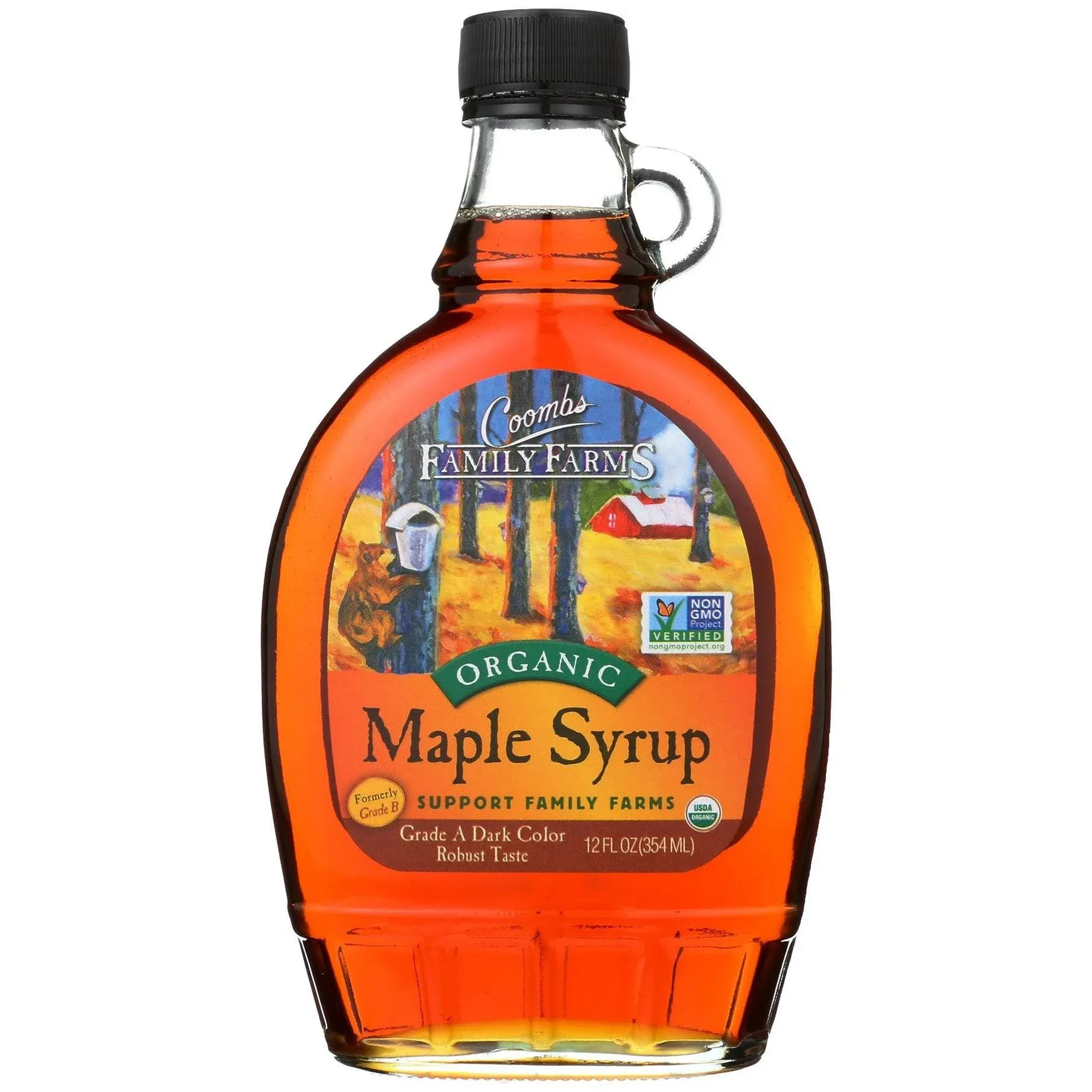 Coombs Family Farms Organic Maple Syrup, Grade A, 12 fl oz,