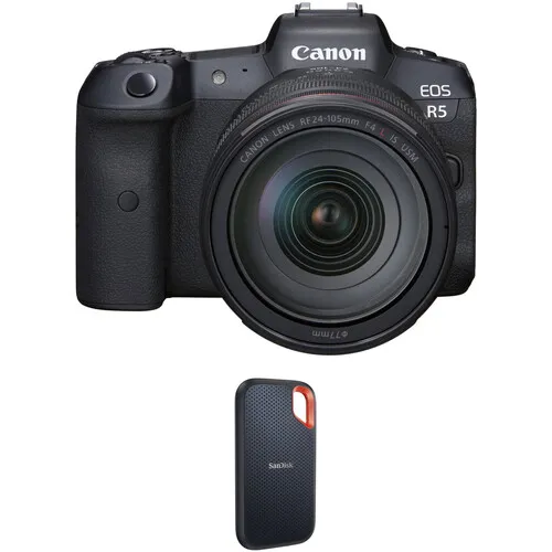 Canon EOS R5 Mirrorless Camera with 24-105mm Lens