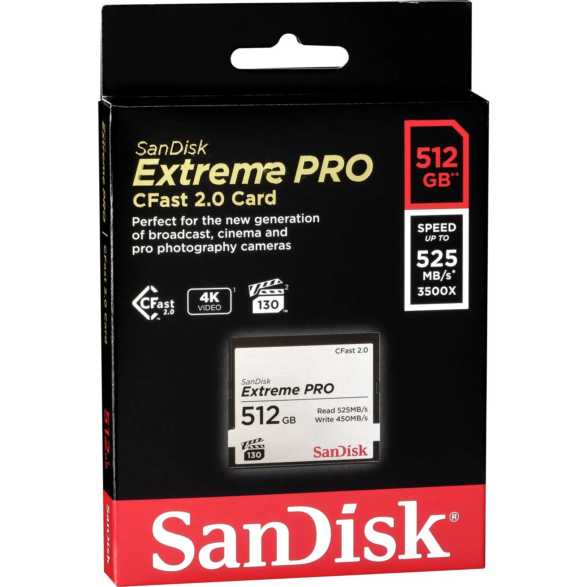 SanDisk 512gb Extreme Pro CFast 2.0 Memory Card - SDCFSP-512G-A46D