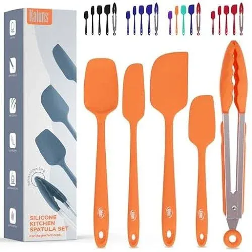 Silicone Spatula Set 4 Rubber Spatulas 600f Heat Resistant Nonstick Seamless Des