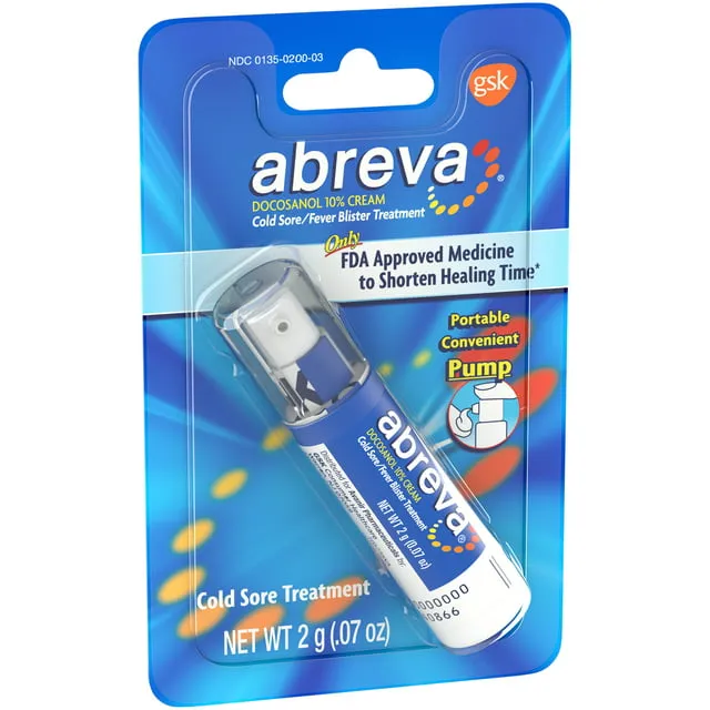 Abreva Cold Sore/Fever Blister Treatment Cream - 0.07 oz pump