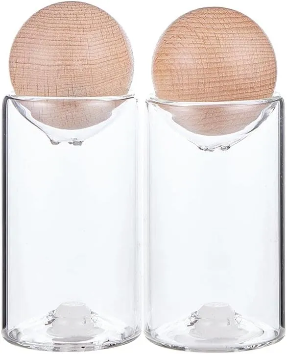 Glass Salt + Pepper Shakers