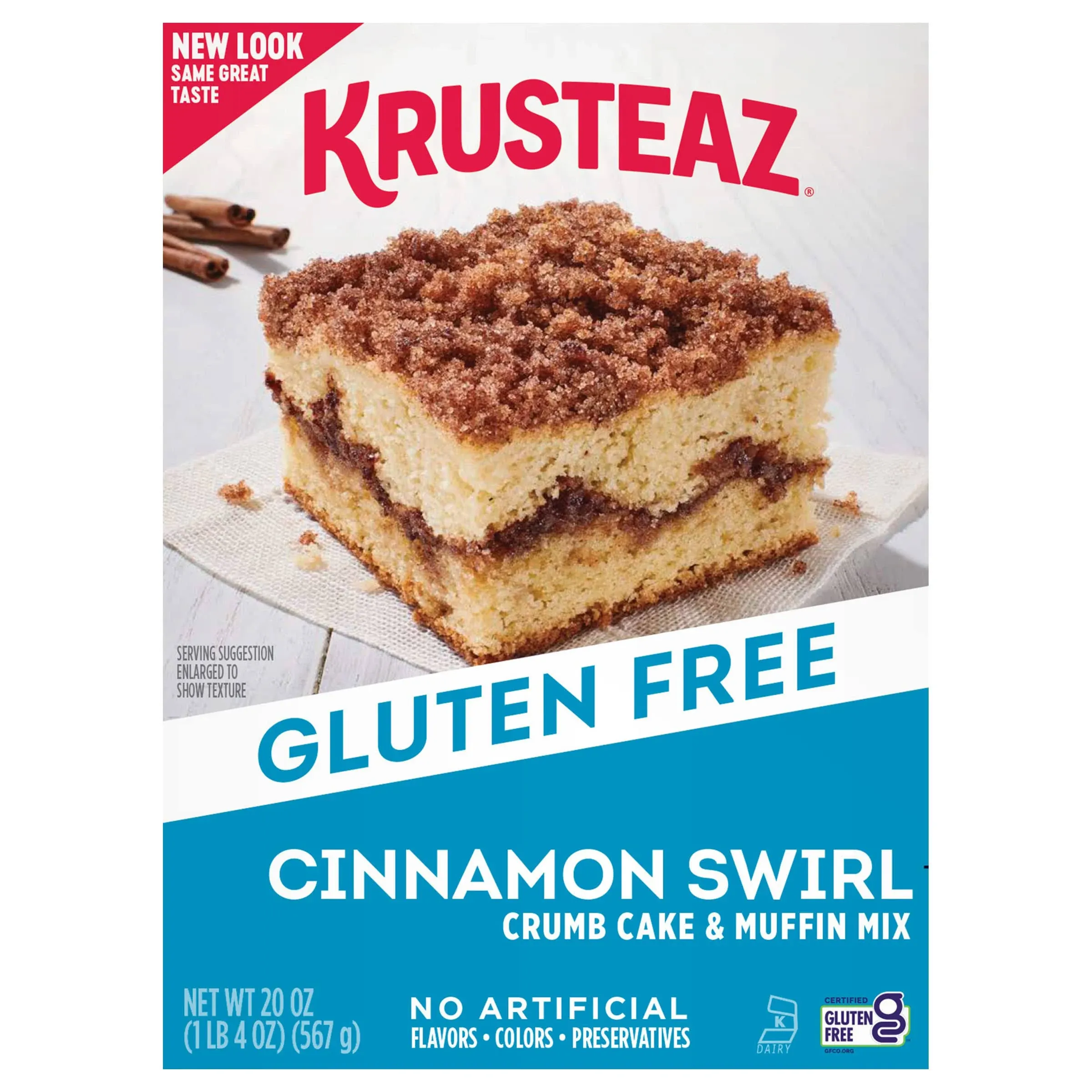 Krusteaz Cinnamon Swirl Crumb Cake &amp; Muffin Mix (Pack of 2) 21 oz Boxes