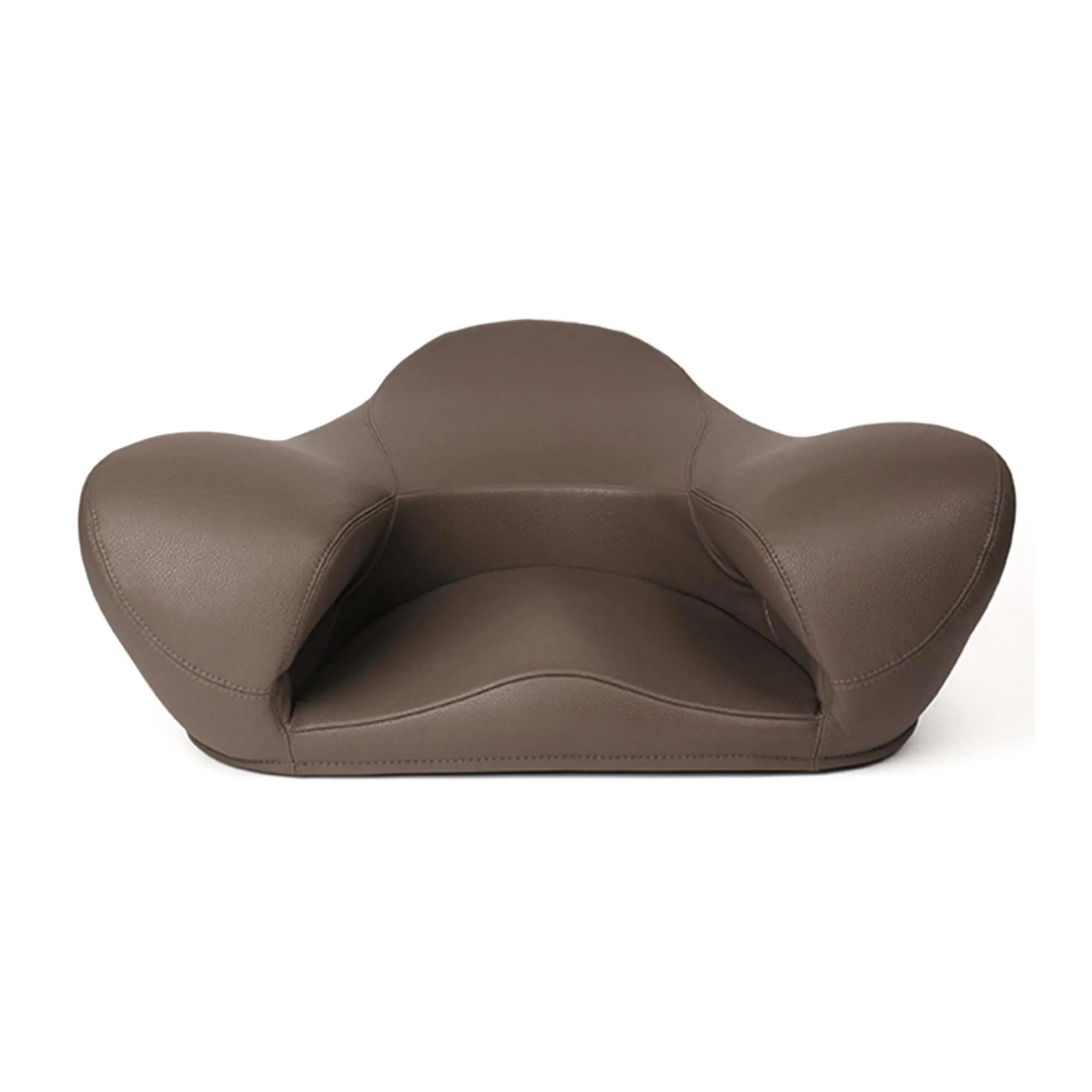 Alexia Meditation Seat Ergonimically Correct for The Human Physiology Zen Yoga Ergonomic Chairs Foam Cushion Home or Office (Brown - Vegan Leather)