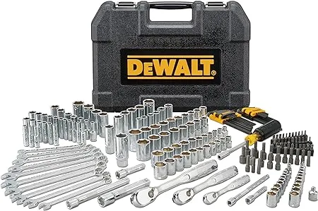 DeWalt Mechanics Tool Set 205 Pcs Durable Blow Mold Case Comfort Variety New