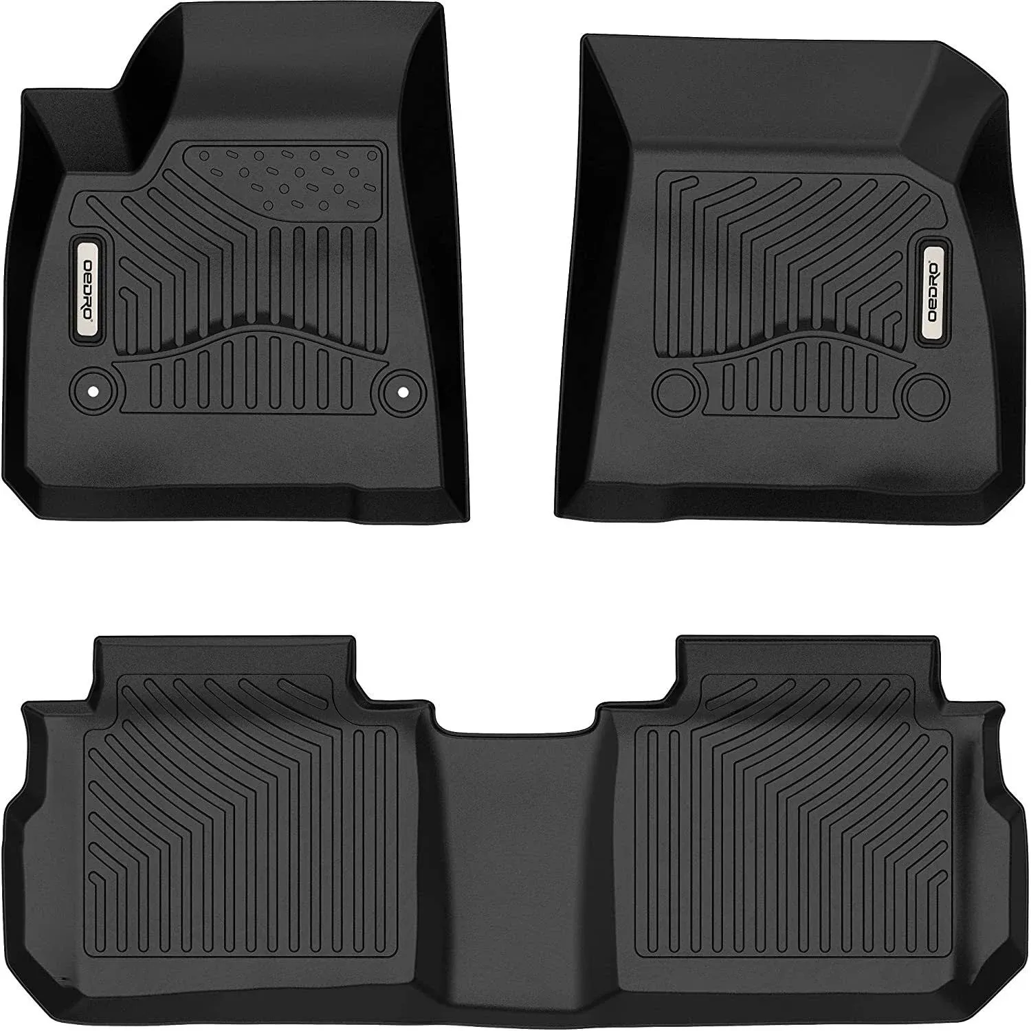 OEDRO Floor Mats Compatible with 2017-2024 Cadillac XT5, Black TPE All Weather ...