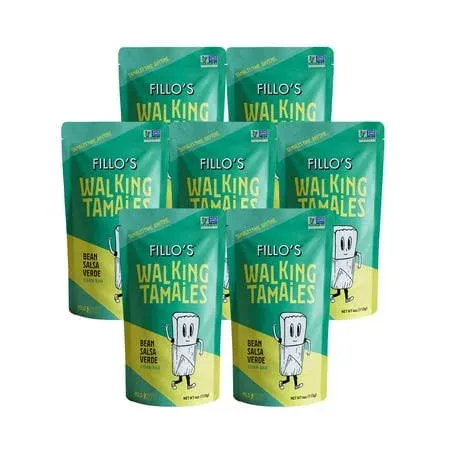 Fillos Bean Salsa Verde Tamale pack of 7 contains 4oz Each Exp 02/01/2025