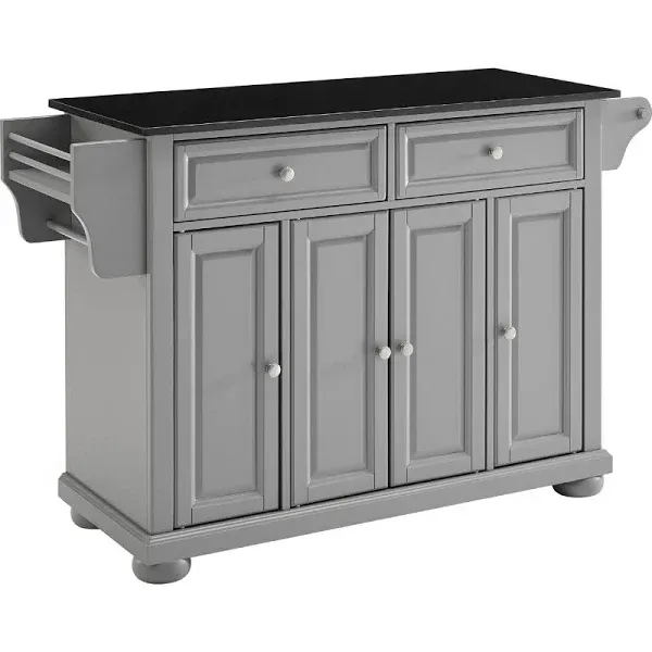 Crosley Alexandria Stainless Steel Top Kitchen Island - Gray