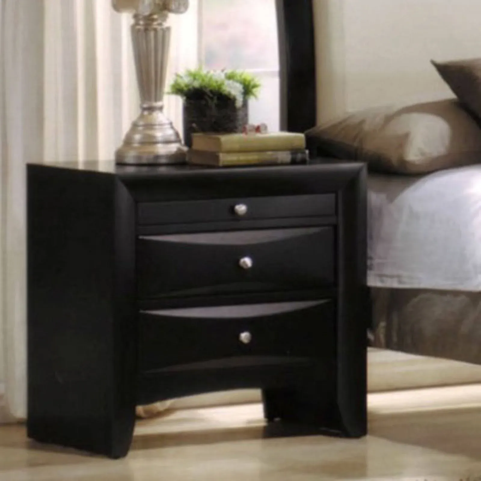 Acme Furniture Ireland 3-drawer Nightstand Color, Black