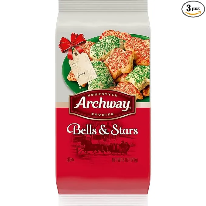 Archway Bells and Stars Holiday Cookies