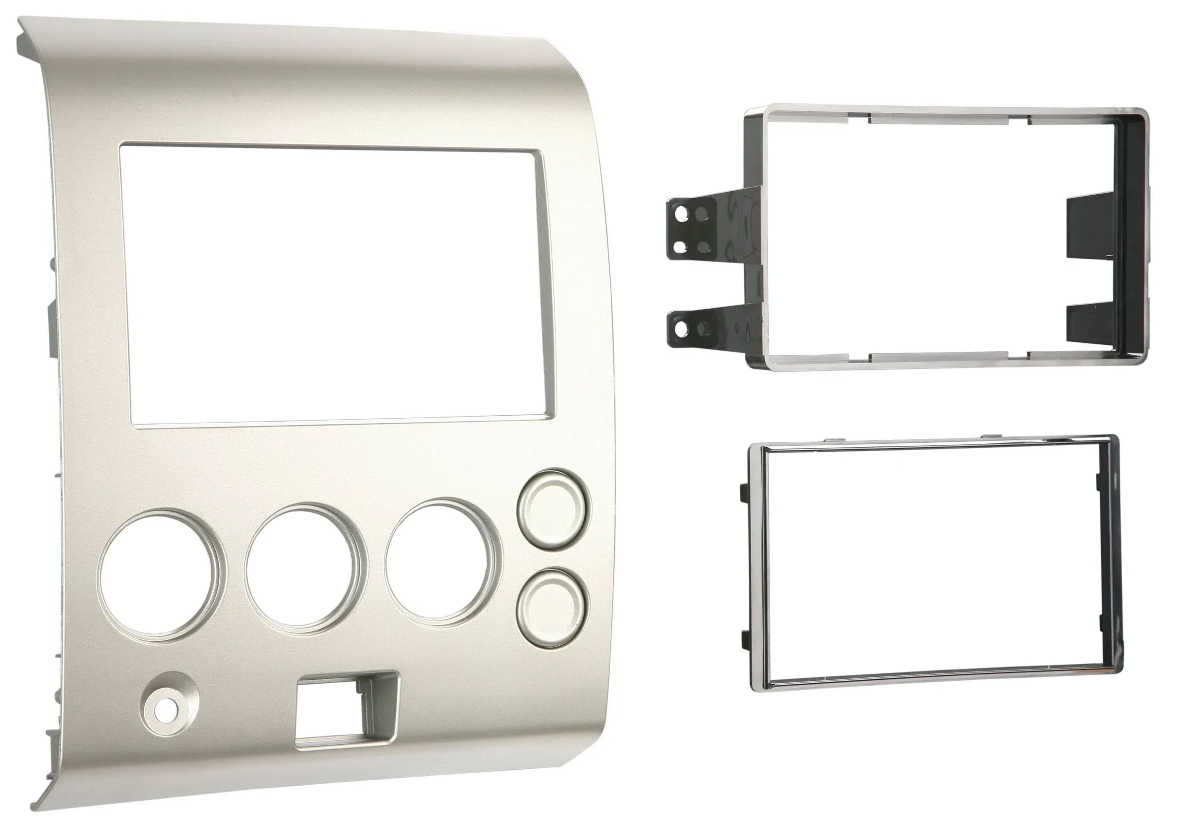 Metra® 95-7406 - Double DIN Gray/Silver Stereo Dash Kit