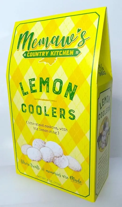 Memaw's Country Kitchen Lemon Coolers Bite-Sized Cookies Big Lemon Zing 4oz Box