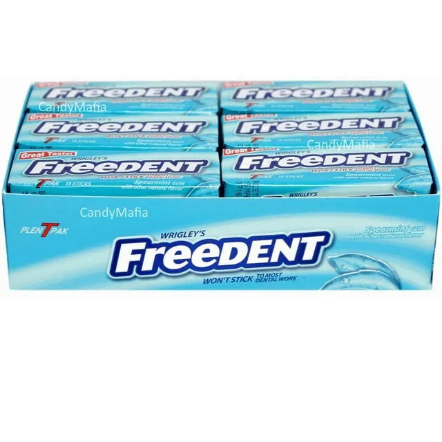 Freedent Gum Spearmint - 12 count, 15 sticks each