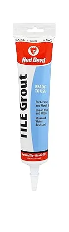 Red Devil Pre-Mixed Tile Grout - 5.5 oz tube