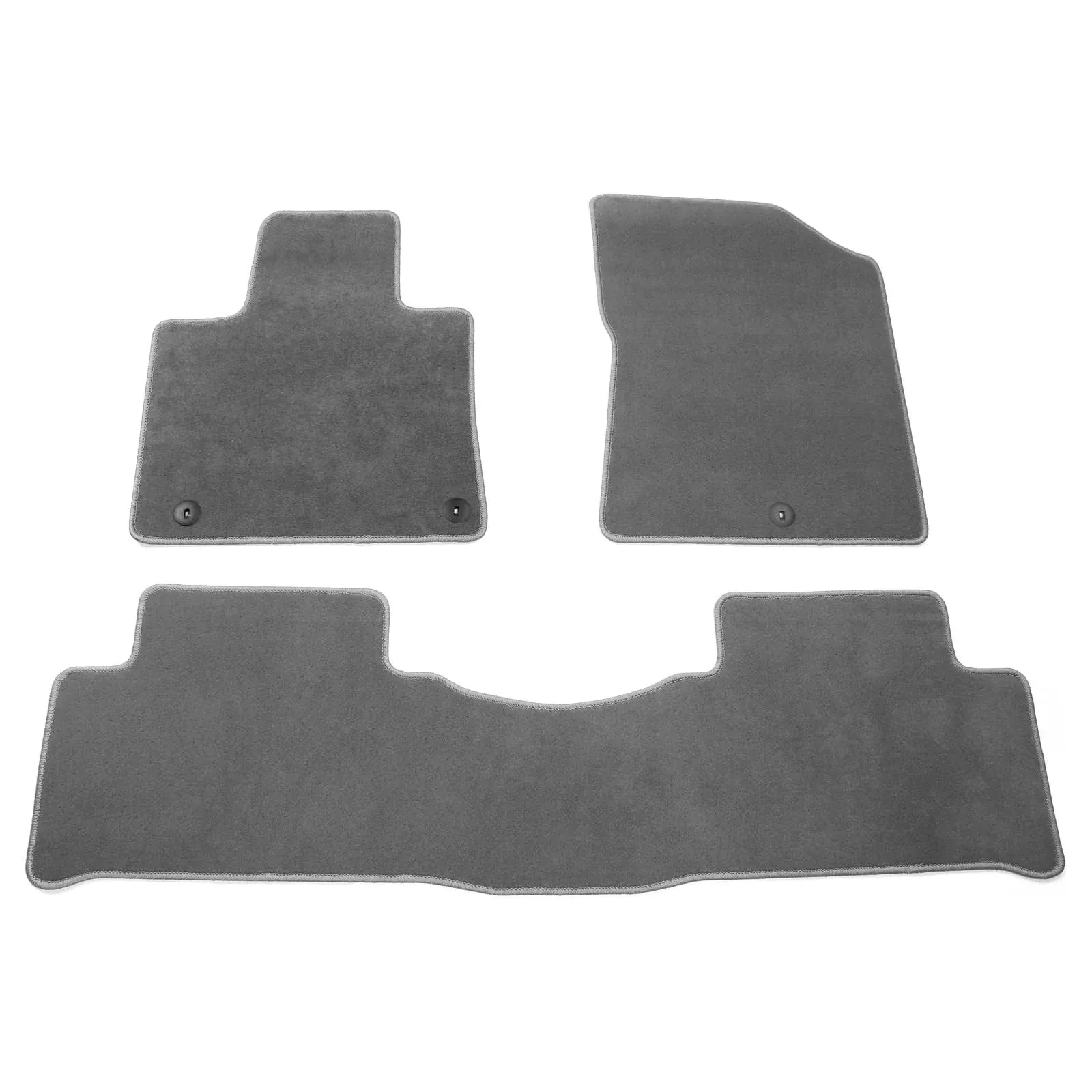 Fits 21-24 Kia Sorento Non-Slip Nylon Floor Mats Carpet 3PCS - Gray