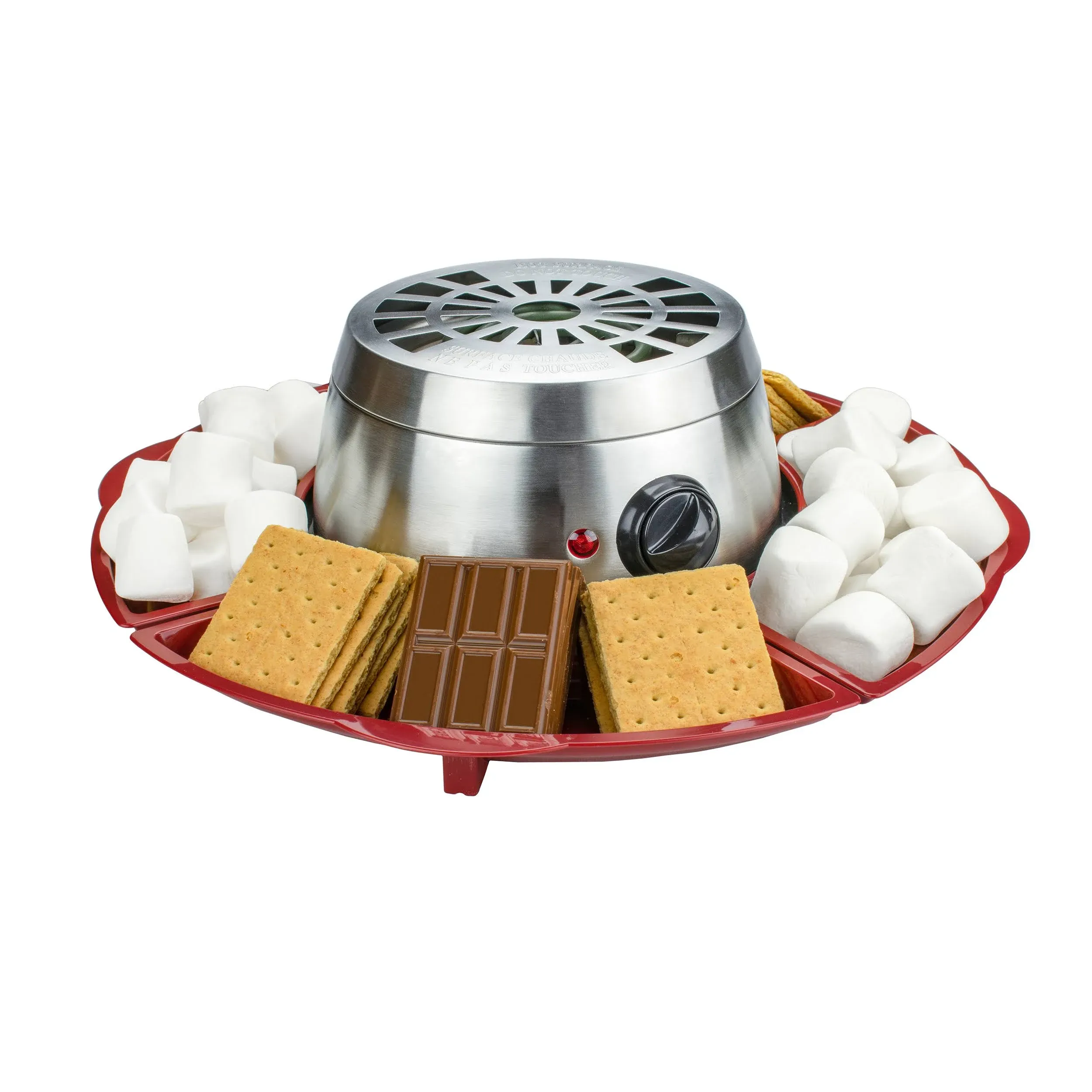 Brentwood S’Mores Maker Indoor Electric TS-603 W Stainless 4 Trays, Forks NEW