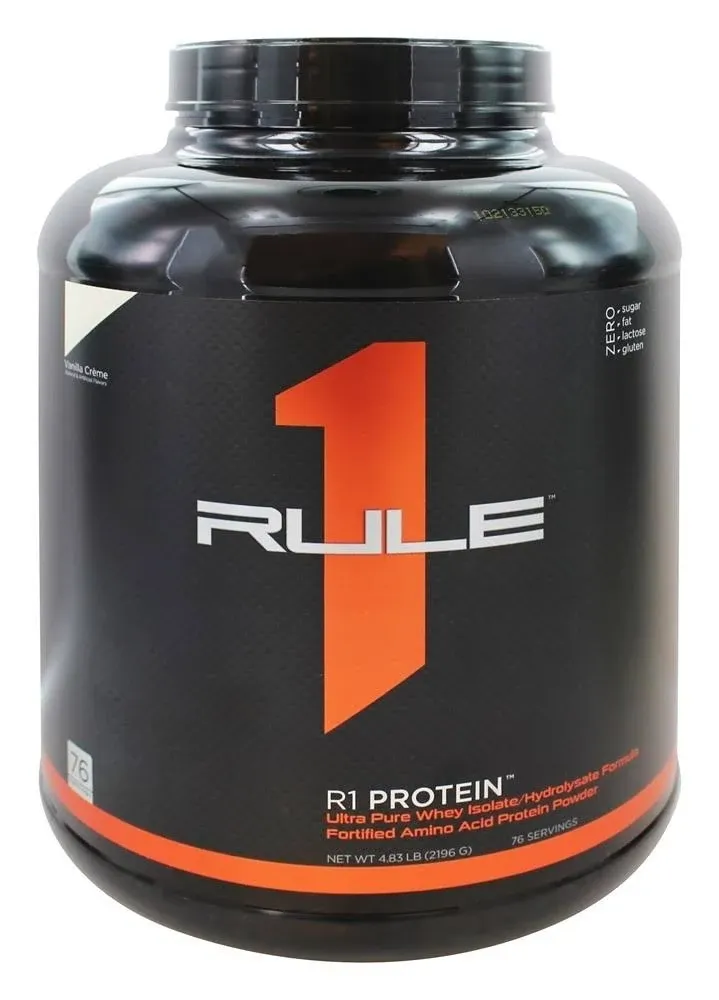 RULE 1 Protein 16 serv Chocolate Fudge Whey Protein Isolate Hydrolysate 1.07lb