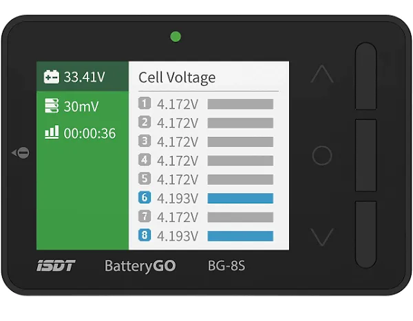 ISDT BG-8S Smart Battery Checker Balancer Receiver Signal Tester Quick Charge