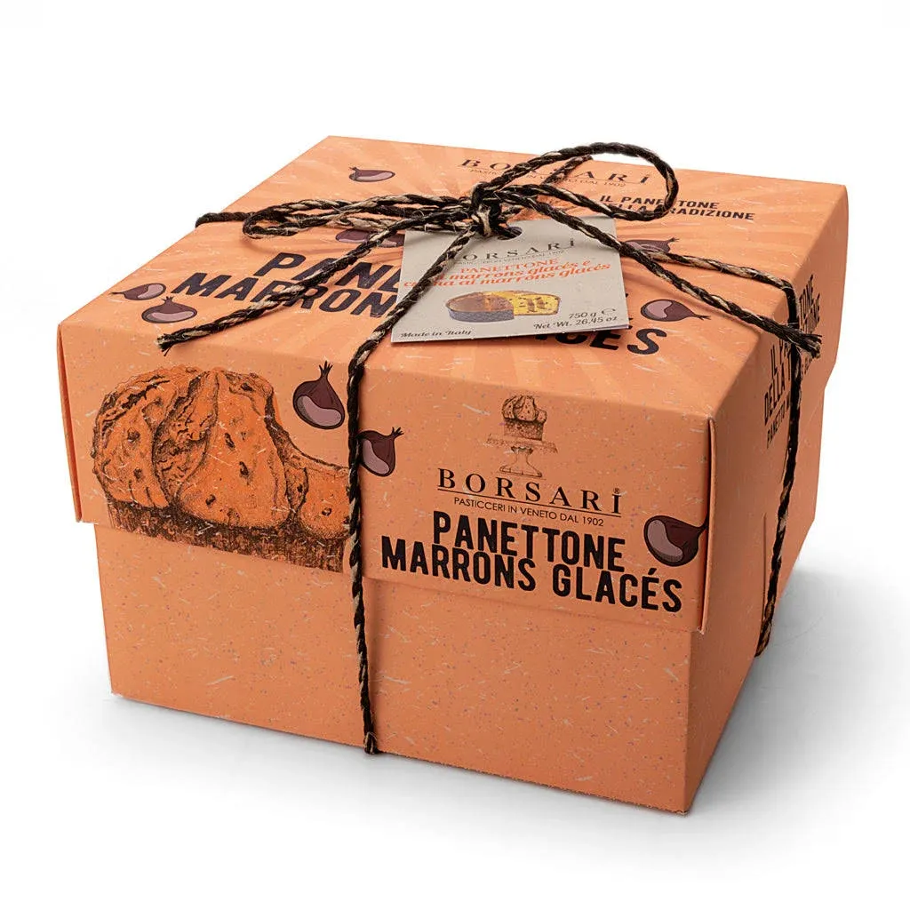 Borsari Premium Panettone From Verona, Italy (Marrons Glaces, 1000g)