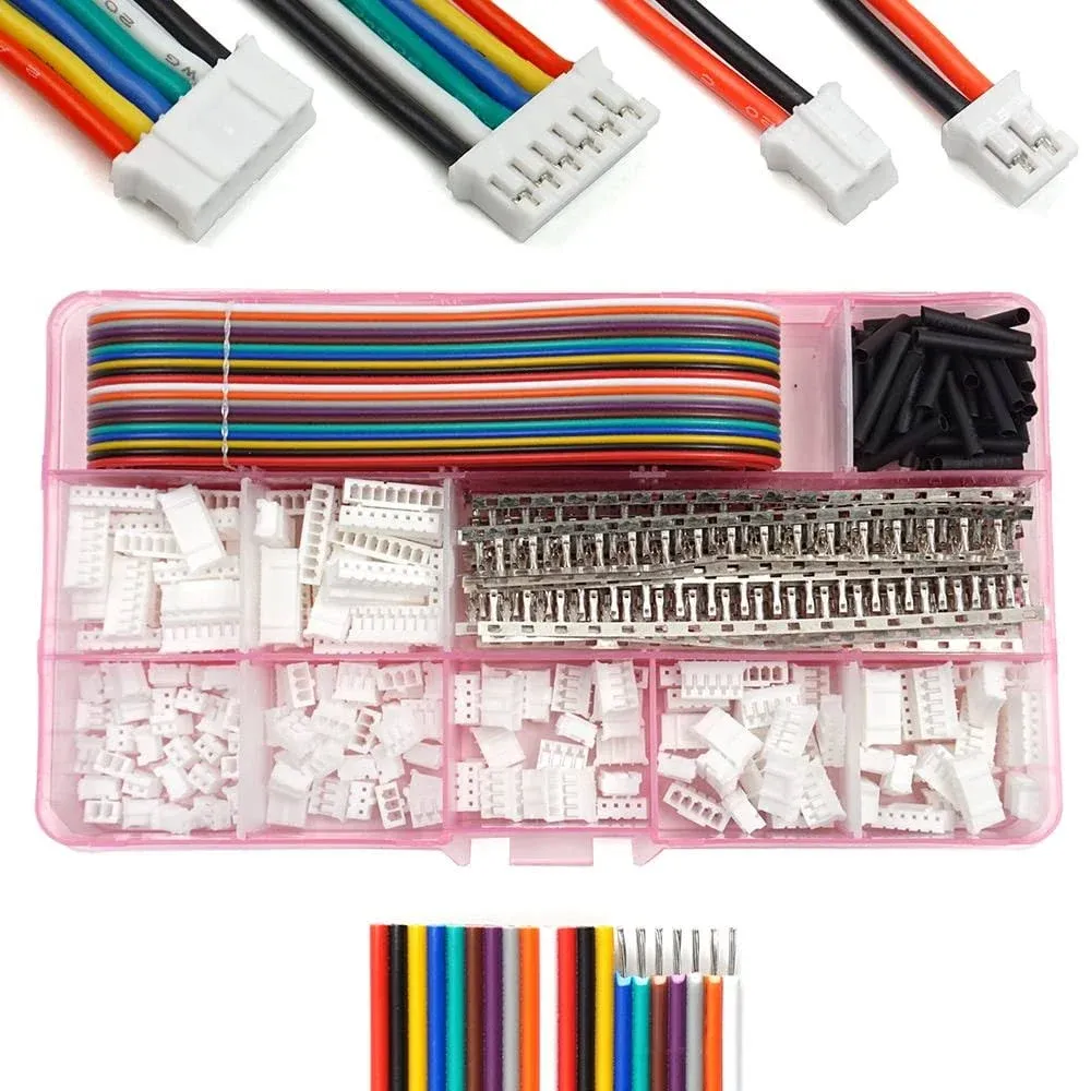 JST PH 2.0 Connectors Pin Header and Ribbon Cable Wire Kit 2.0mm Pitch JST PH - 2 ...