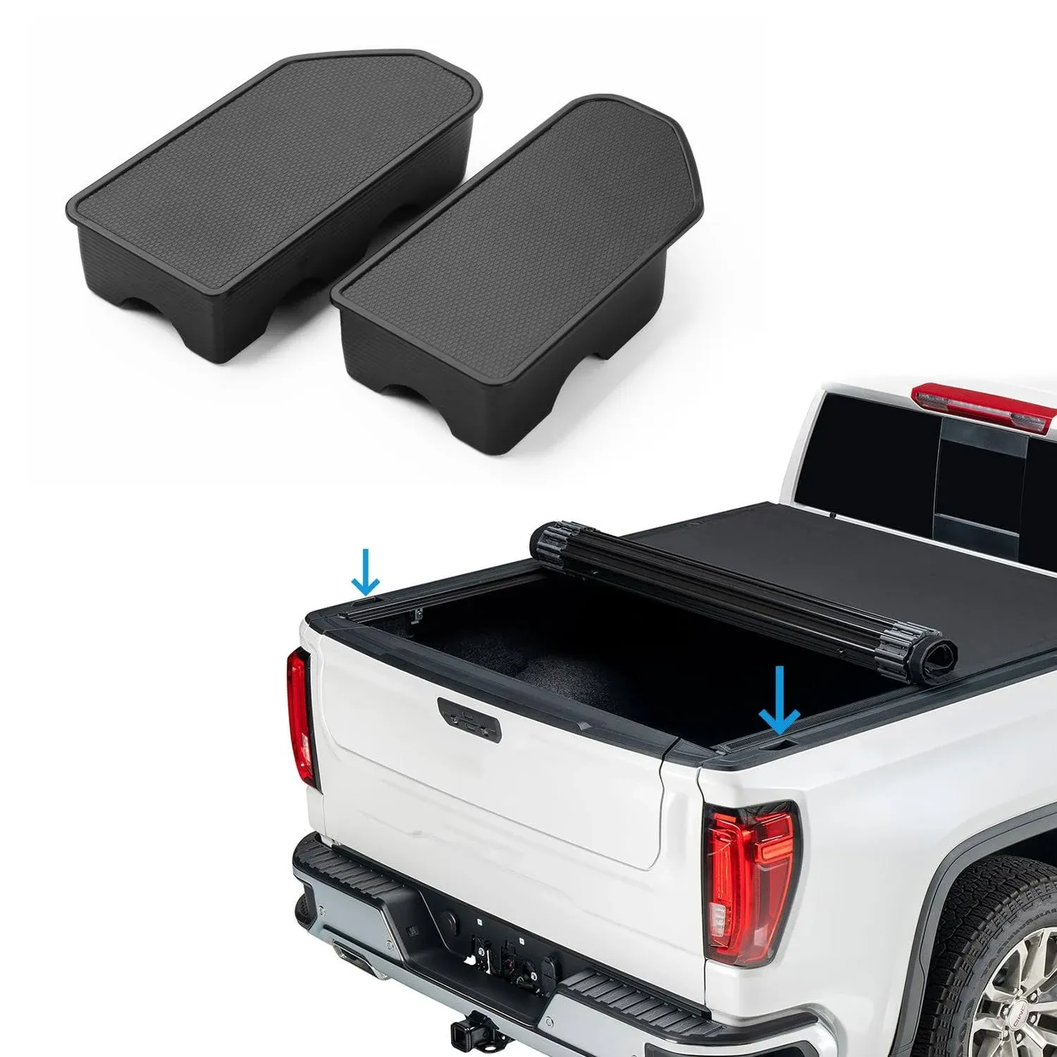 Stake Pocket Covers Custom Fit for 2019-2023 GMC Sierra 1500 Chevrolet Silverado 1500 2500HD 3500HD Truck Bed Rail Hole Plugs Stake Pocket Caps Cover (Set of 2)