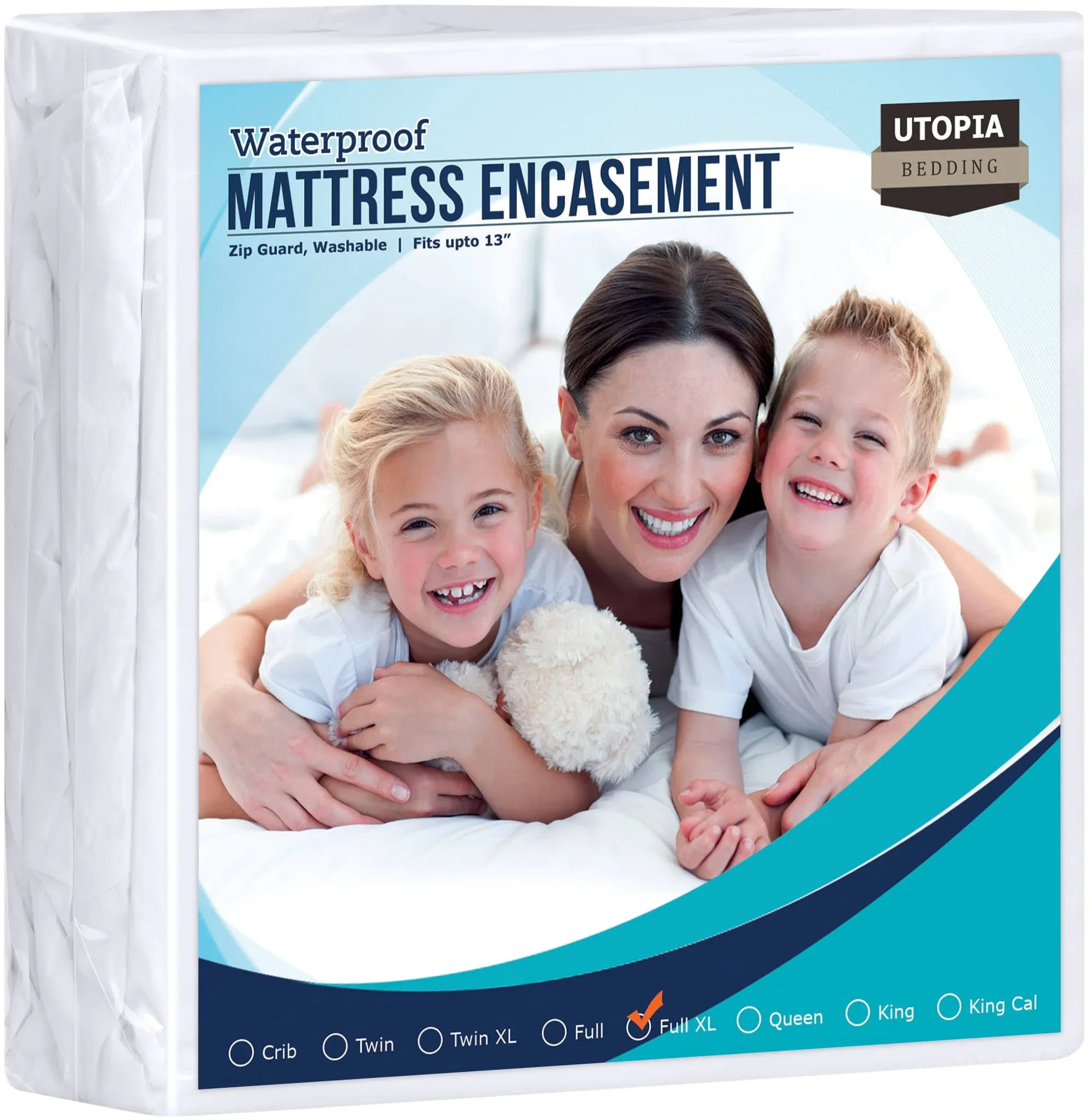 Utopia Bedding Zippered Mattress Encasement Full XL (Pack of 2) - 100% Waterp...