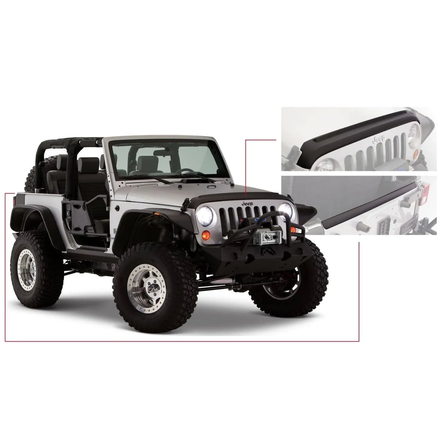 Bushwacker Trail Armor Jeep Hood & Tailgate Protector 14013