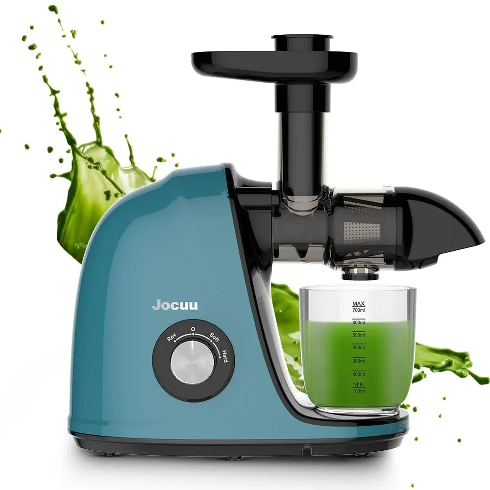 Jocuu Slow Masticating Juicer with 2-Speed Modes - Cold Press Juicer Machine - Quiet Motor & Reverse Function - Easy to Clean Ju