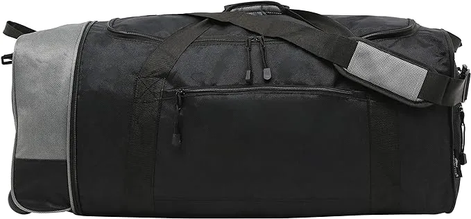 Travelers Club 32" Collapsible Rolling Duffel Black/Gray