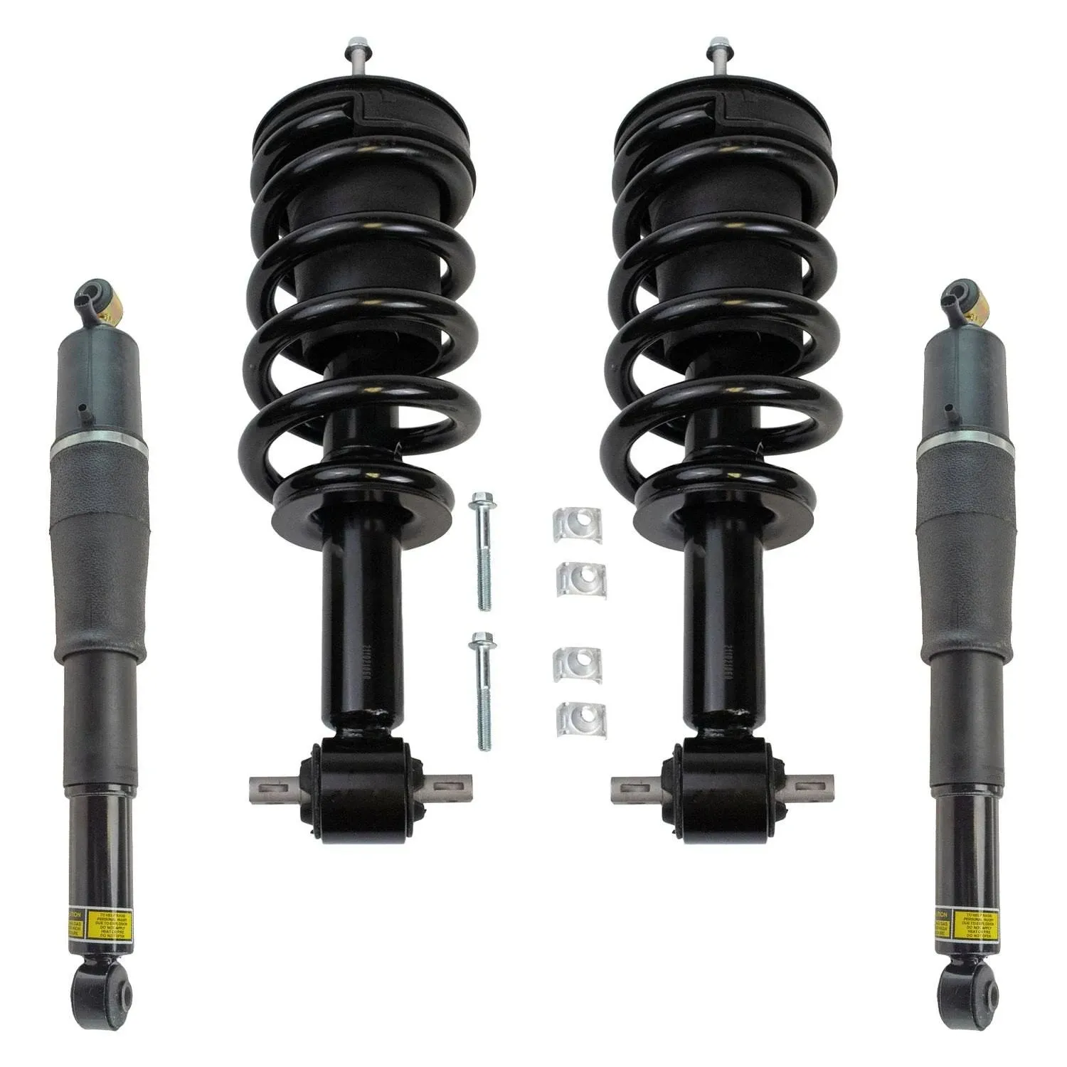 TRQ Front Rear Loaded Shock Strut Spring Assembly LH Driver RH Passenger Side Pair 4pc Set for Chevy GMC Suburban Tahoe Yukon Z95 MagneRide MRC