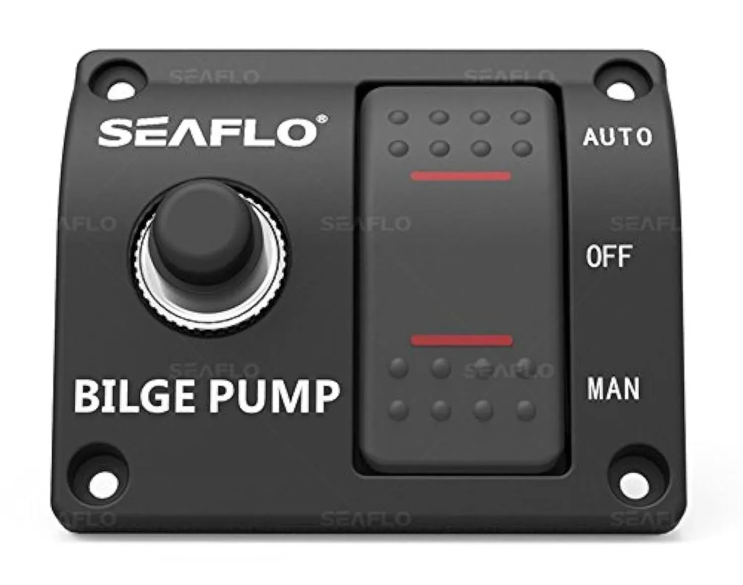 SEAFLO 3-Way Bilge Pump Panel Rocker Switch