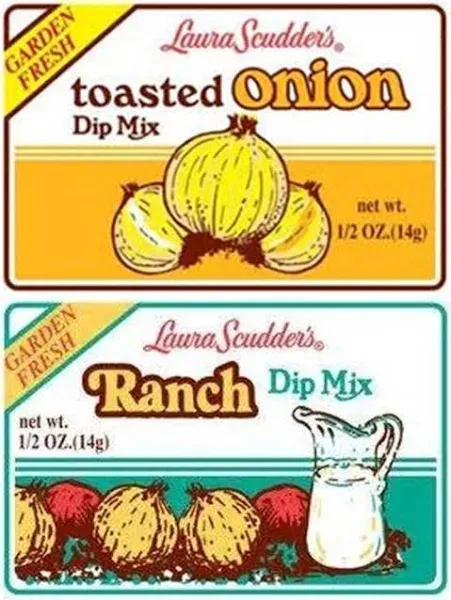 Laura Scudders Toasted Onion and Ranch Dip Mix Pack of 6