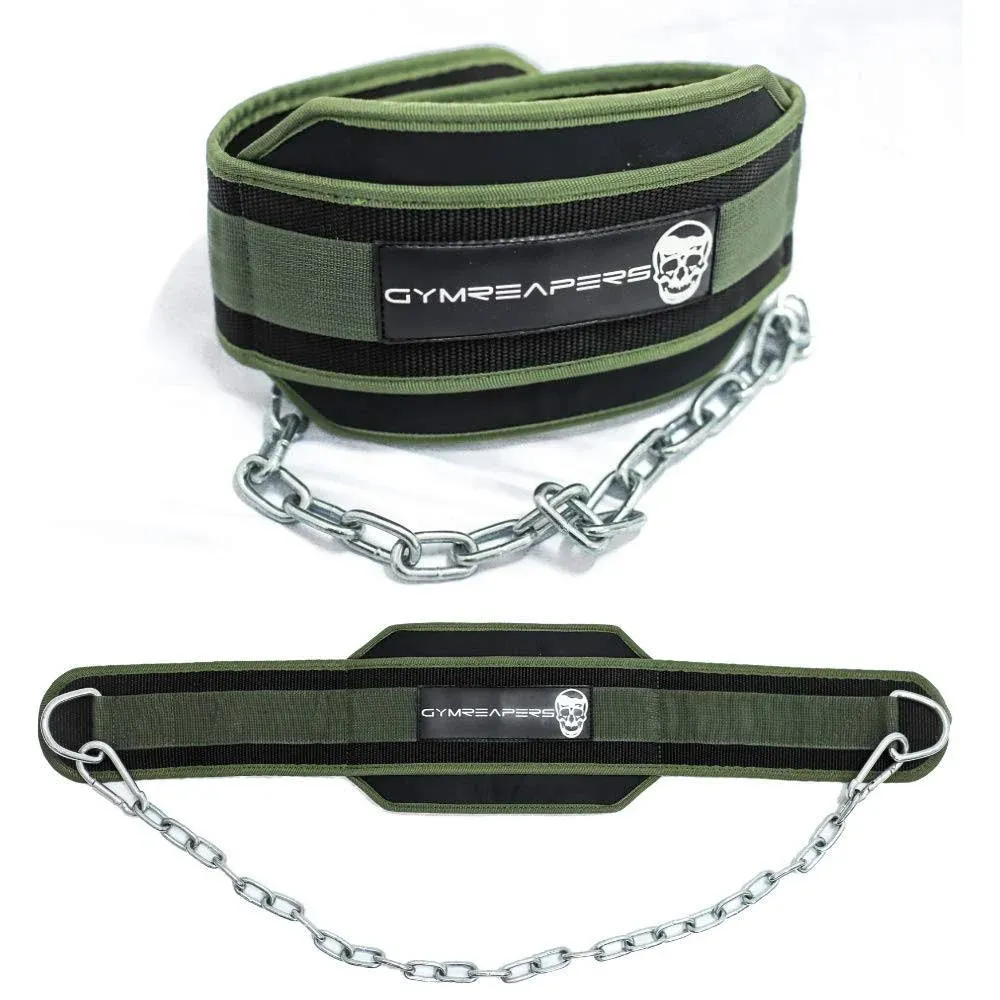 Gymreapers Dip Belt with Chain for Weightlifting Pull Ups Dips - Heavy Duty Steel ...