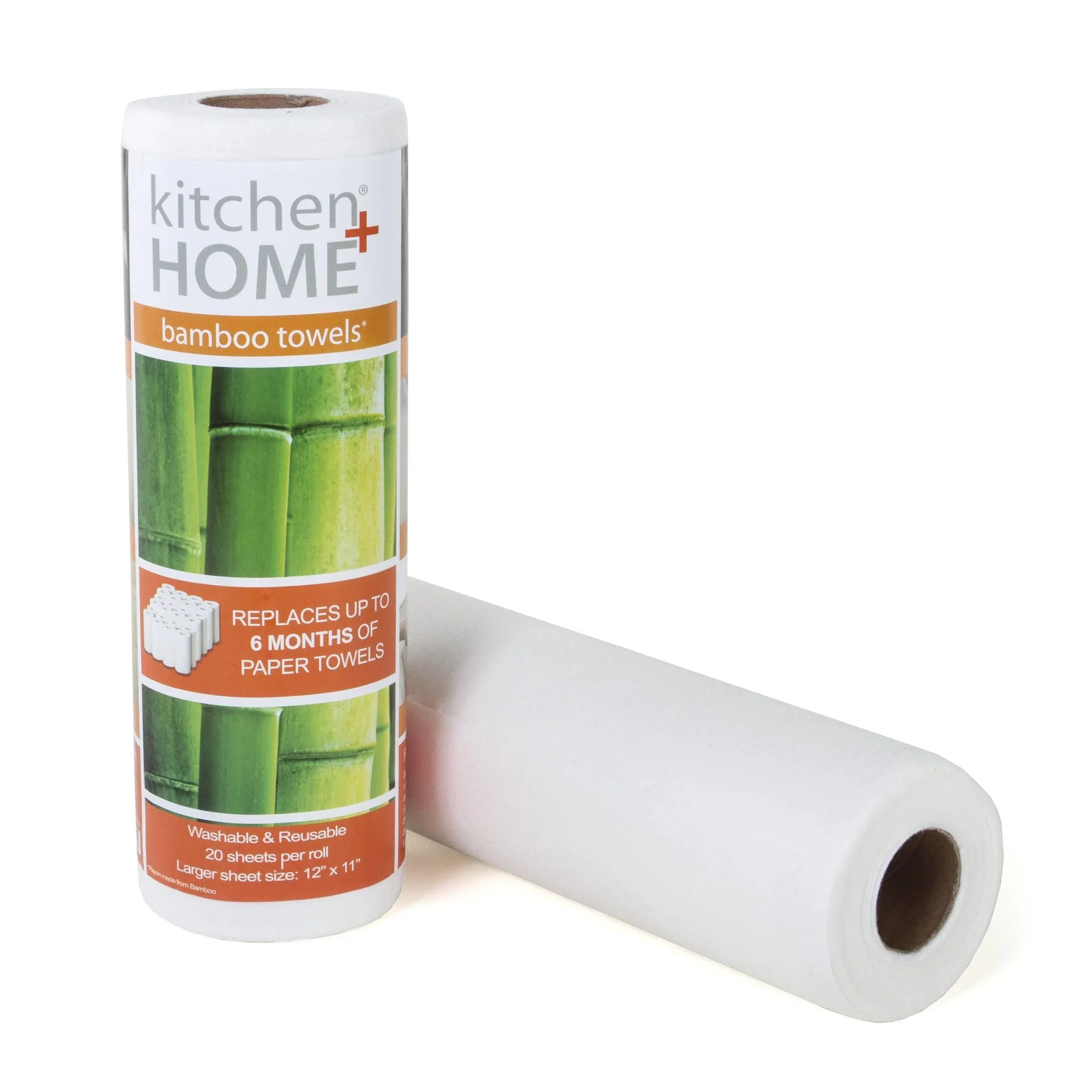 Kitchen + Home Paper Towel Alternative – Heavy Duty Washable Reusable Rayon Towels - One roll replaces 6 months of towels!