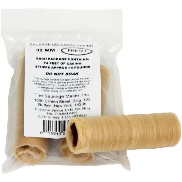 The Sausage Maker - Fresh Collagen Sausage Casings 32mm (1 14)