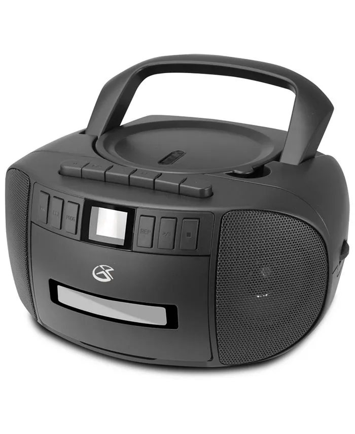 GPX CD/Cassette Boombox with AM/FM Radio - Black (BCA209B)