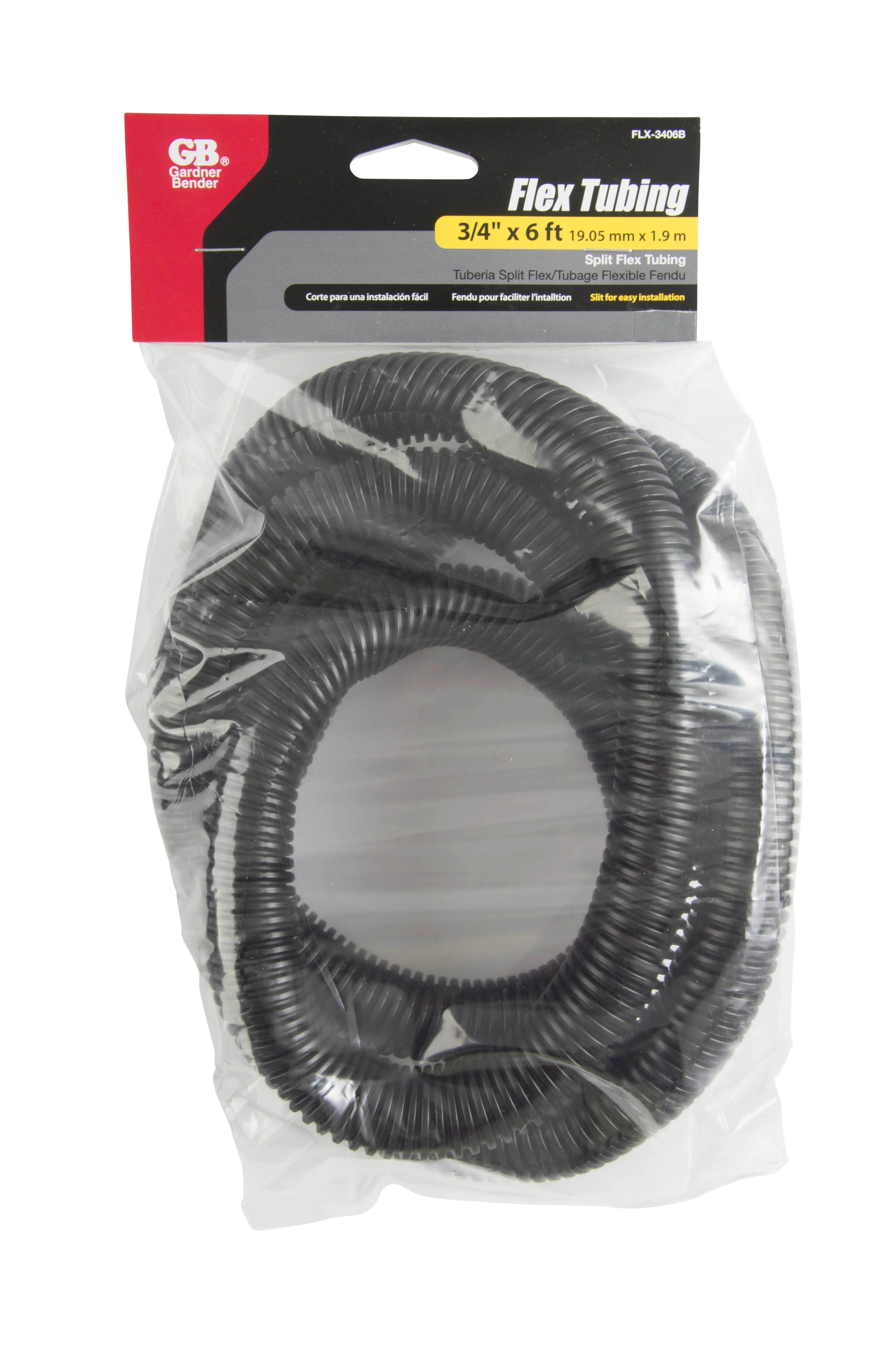 Gardner Bender 10-ft x 0.375-in Plastic Black Split Cable Tube