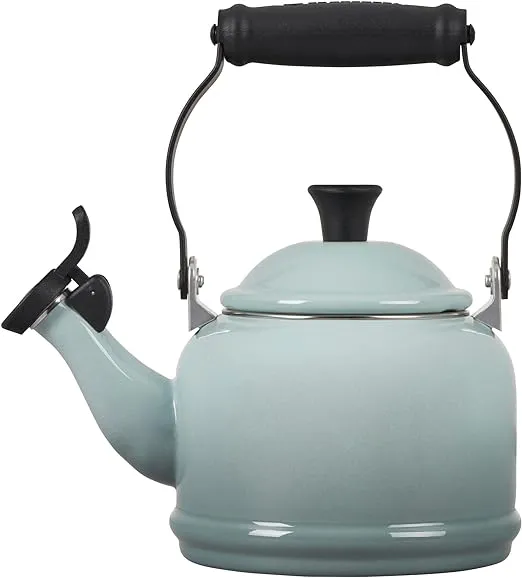 Le Creuset Enamel On Steel Demi Tea Kettle, 1.25 qt., Caribbean