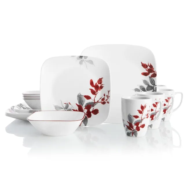 Corelle 16-Piece White Glass Dinnerware