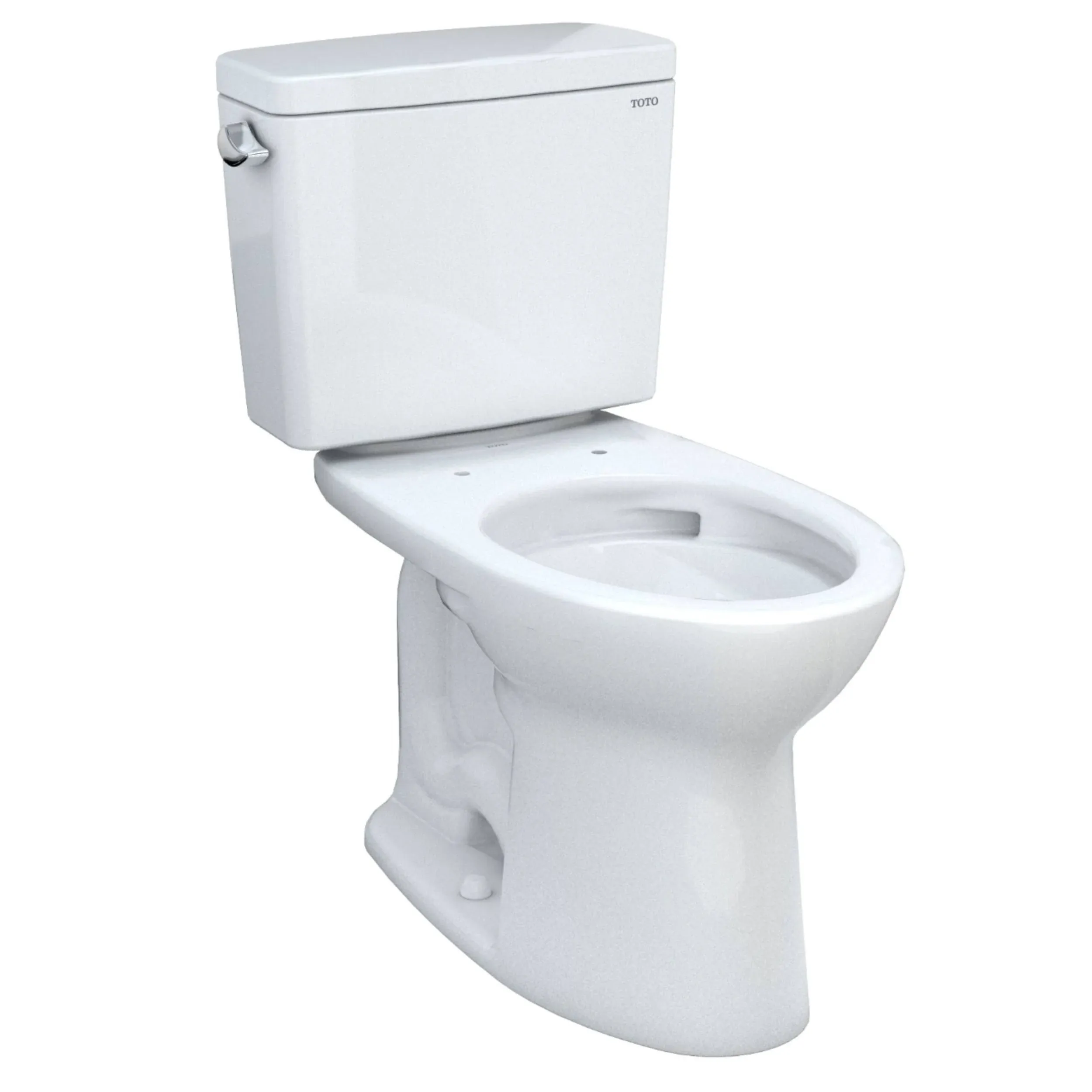 Toto Drake Two-Piece Elongated 1.6 GPF Tornado Flush Toilet with CeFiONtect , Cotton White - CST776CSG#01