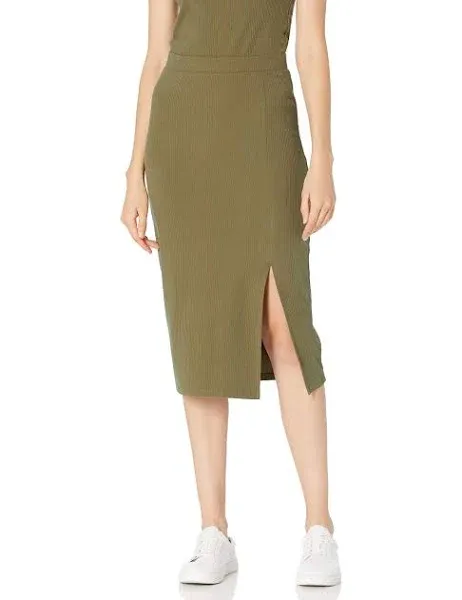 The Drop Women's Veronique High-Waist Slit Skirt