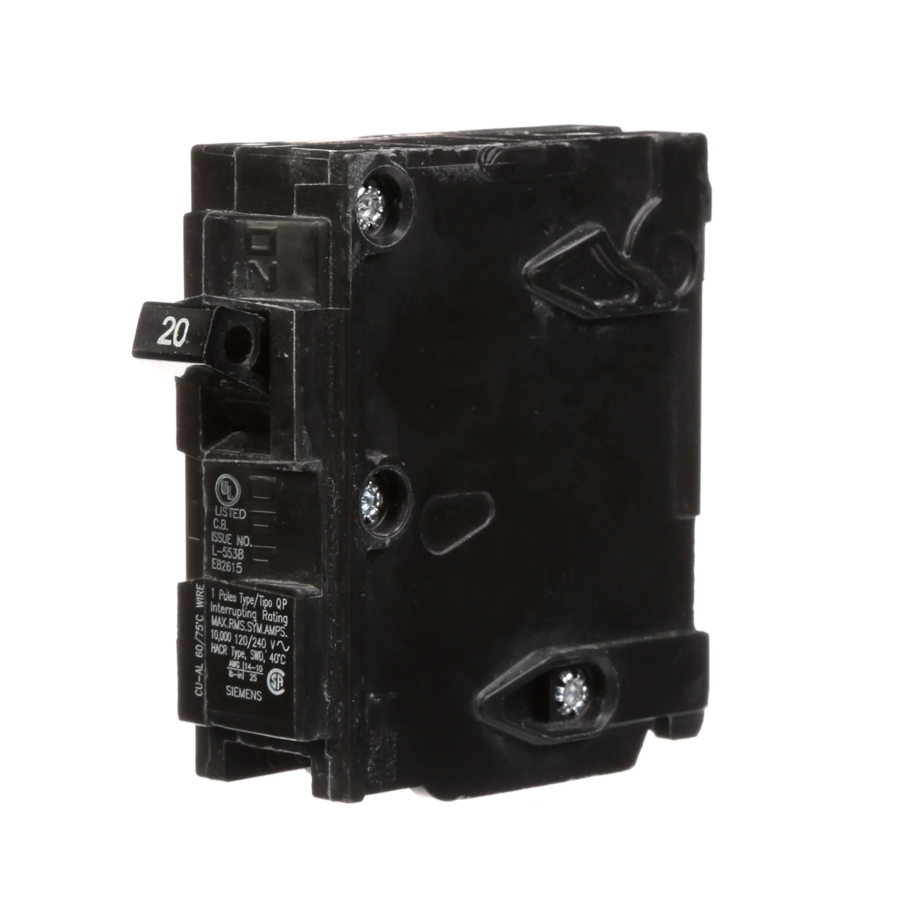 Q120 20-Amp Single Pole Type QP Circuit Breaker