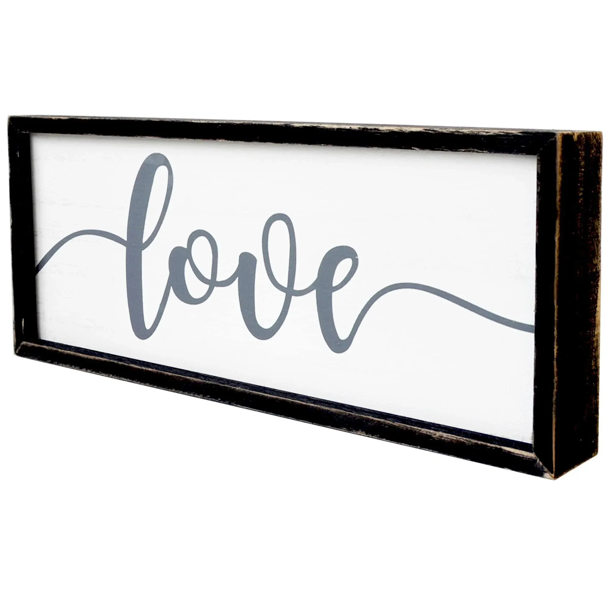 Rustic Love Freestanding Sign Home Decor For Living Room Farmhouse Framed Love W