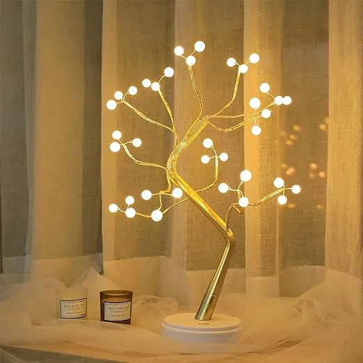 Sparkly Tree Lamp Table Top ,Fairy Lights Spirit Tree,Bonsai Tree Light, LED Tree ...