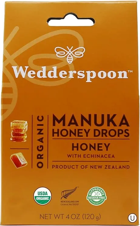 Wedderspoon Honey Drops Organic Manuka