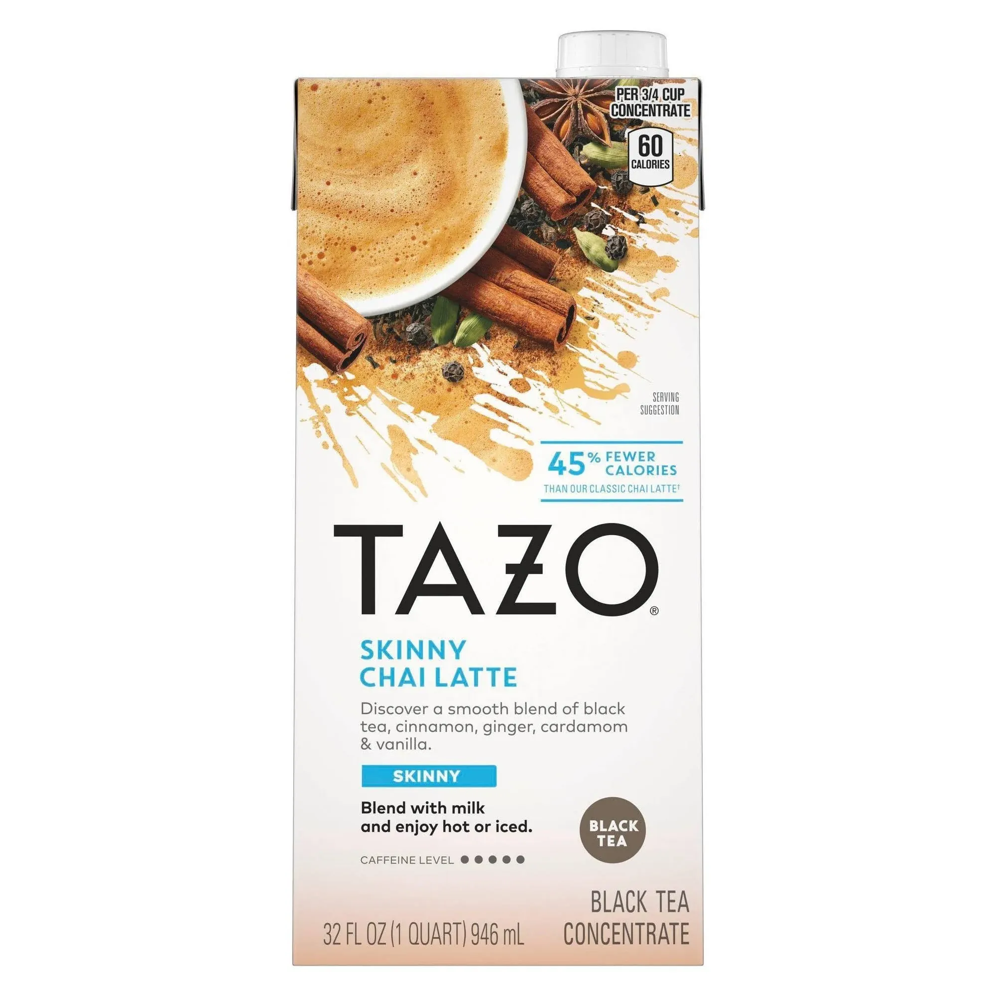 Tazo Black Tea Concentrate, Skinny Chai Latte 32 fl oz