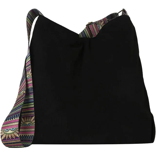 Women Corduroy Tote Bag Large Shoulder Hobo Bag for Women Boho Casual Handbag Purse