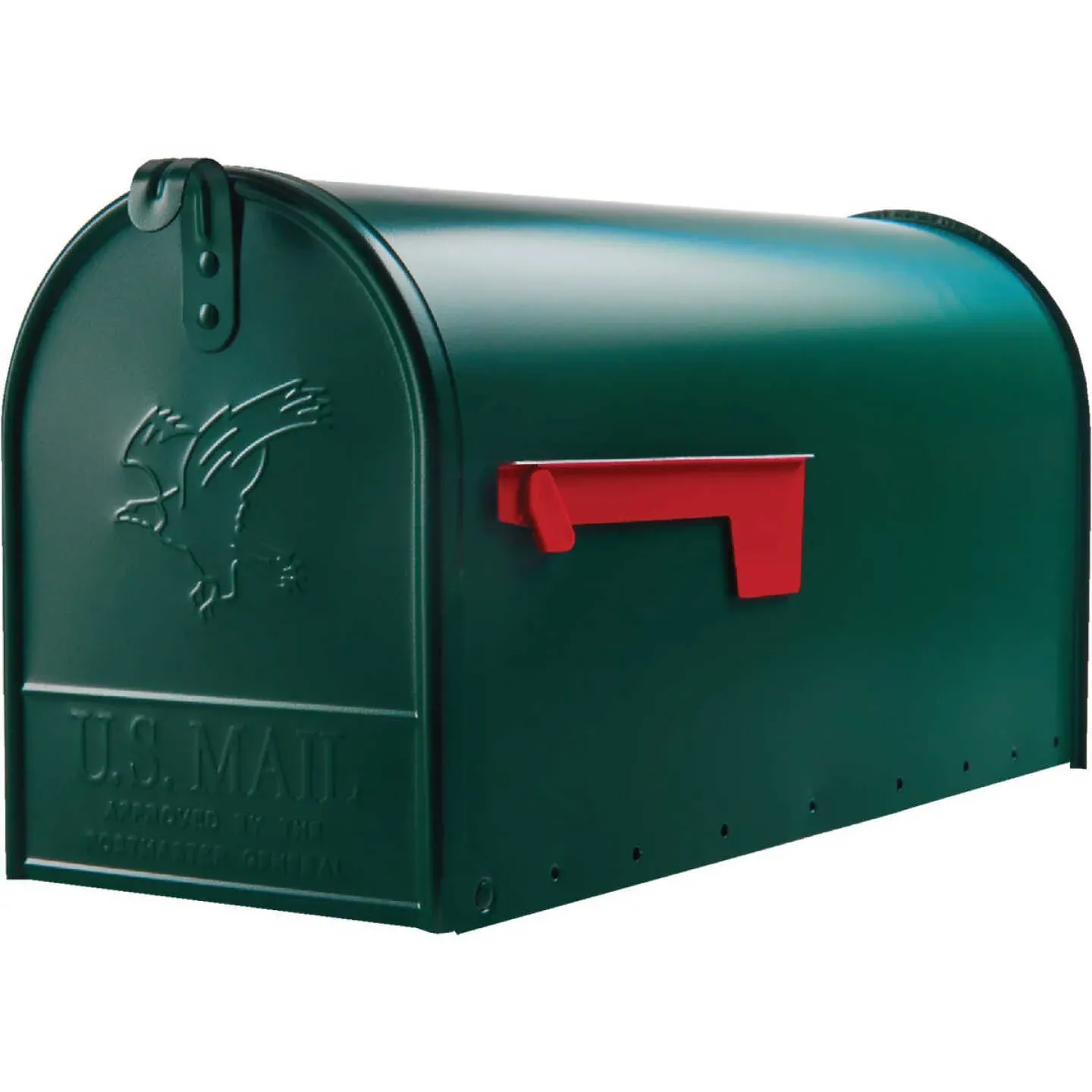 Elite Green, Medium, Steel, Post Mount Mailbox