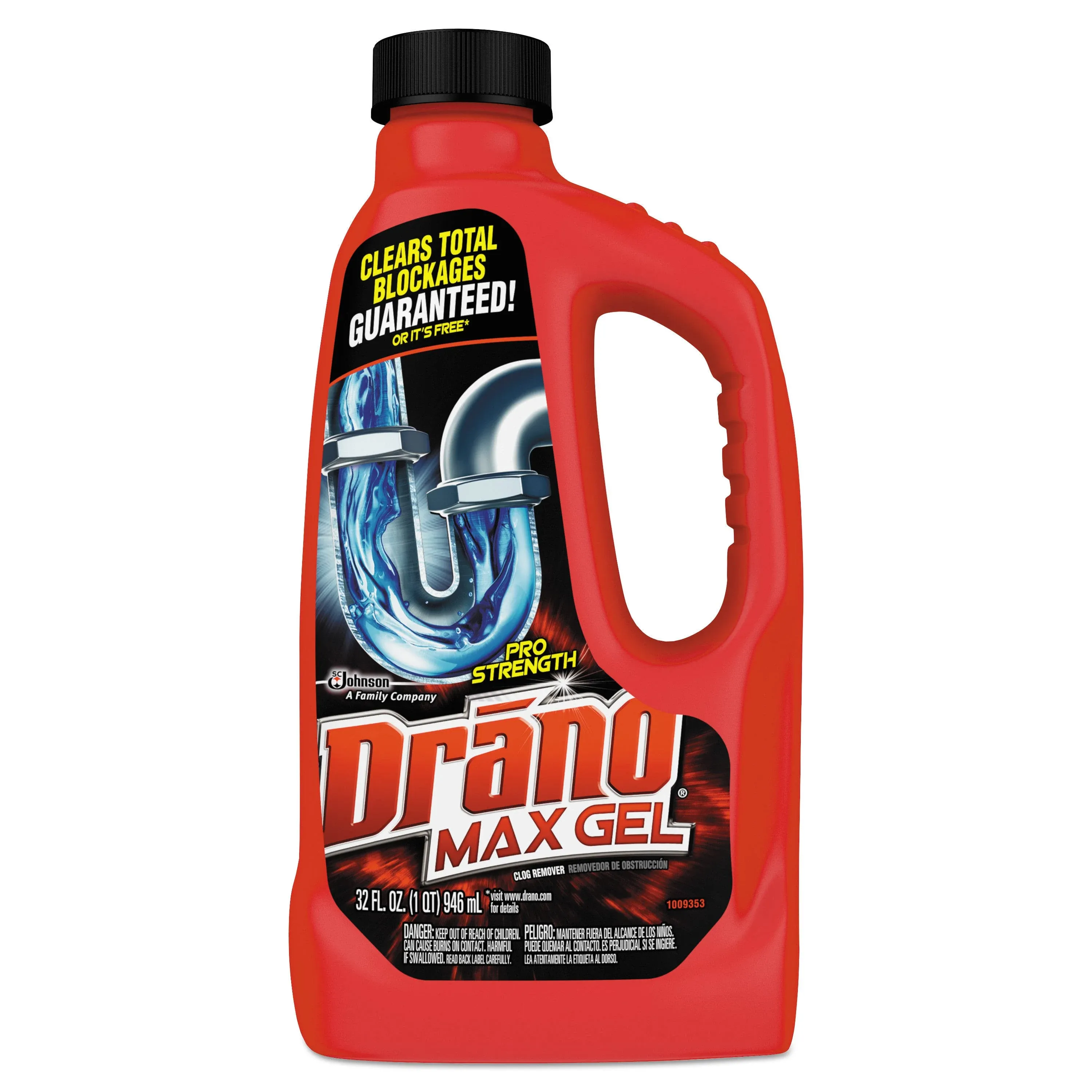 Drano Max Gel Clog Remover - Ready To Use - 32 fl oz Bottle - 12/Carton